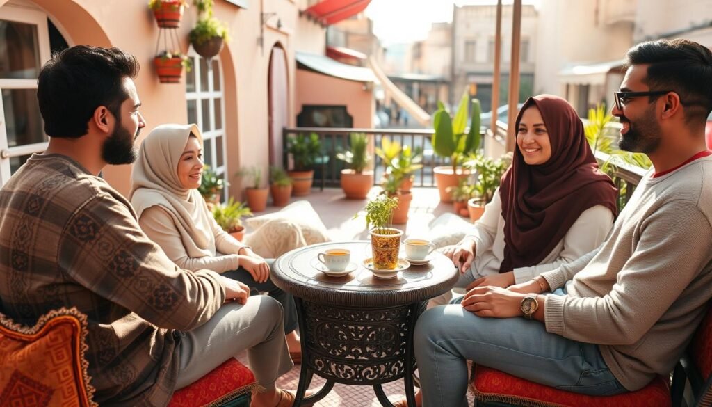 Conversation en darija avec des amis marocains